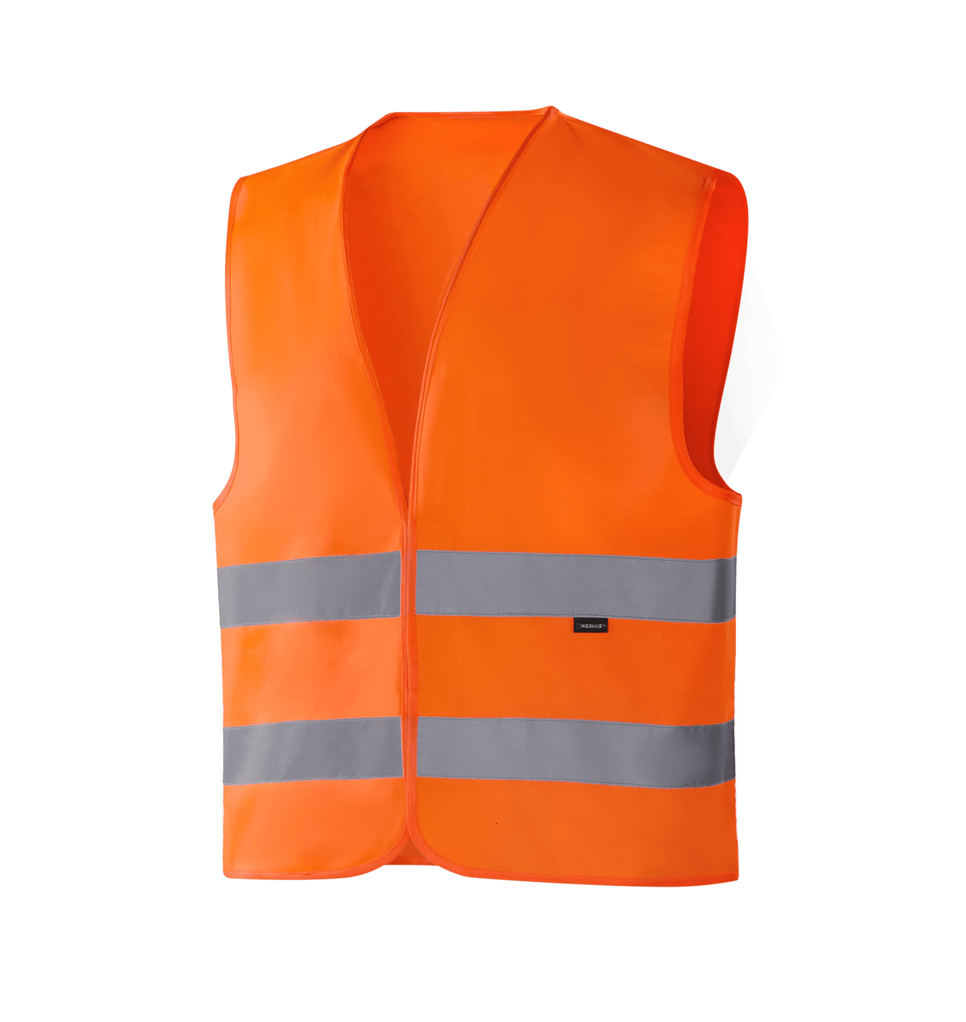 WV201 GOTEBORG hi-vis orange vest with reflective bands, safe for outdoor work, some colors meet EN 17353 Type B3